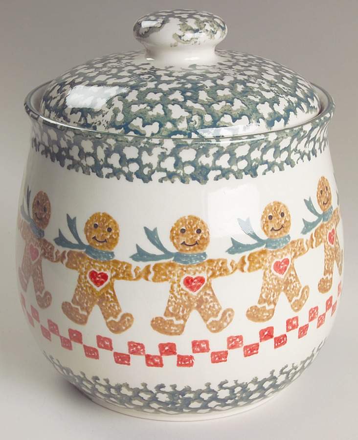 Gingerbread Cookie Jar & Lid by Tienshan-1