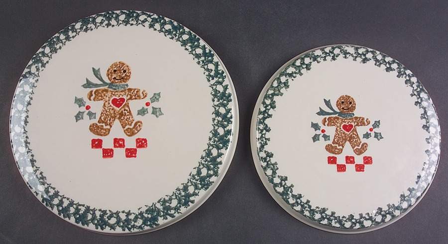 Gingerbread Ceramic Stove Cover - Set of 2 by Tienshan-1