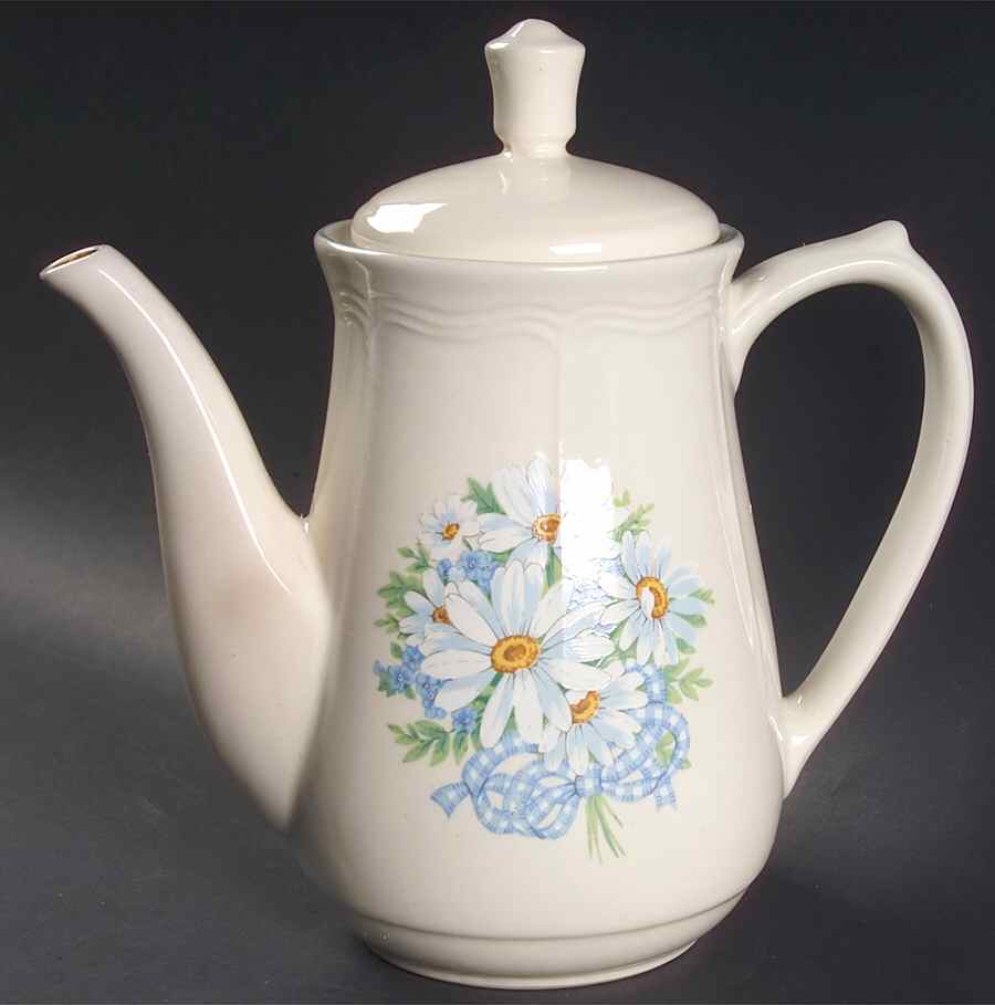 Daisy Bouquet Coffee Pot & Lid by Tienshan-1
