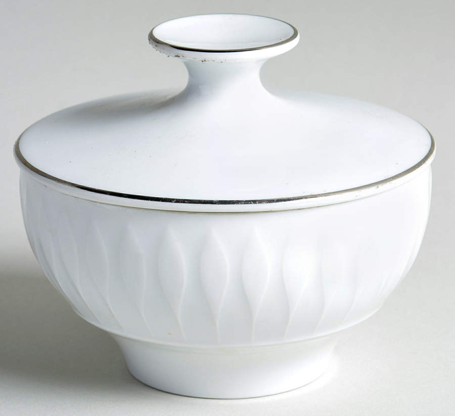Platinum Band Sugar Bowl & Lid by Thomas-1