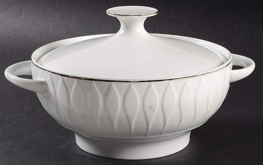 Platinum Band Round Covered Vegetable by Thomas-1