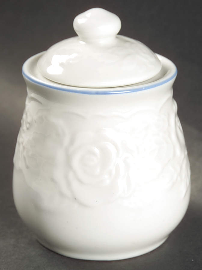 Victorian Rose Sugar Bowl & Lid by Tabletops Unlimited-1