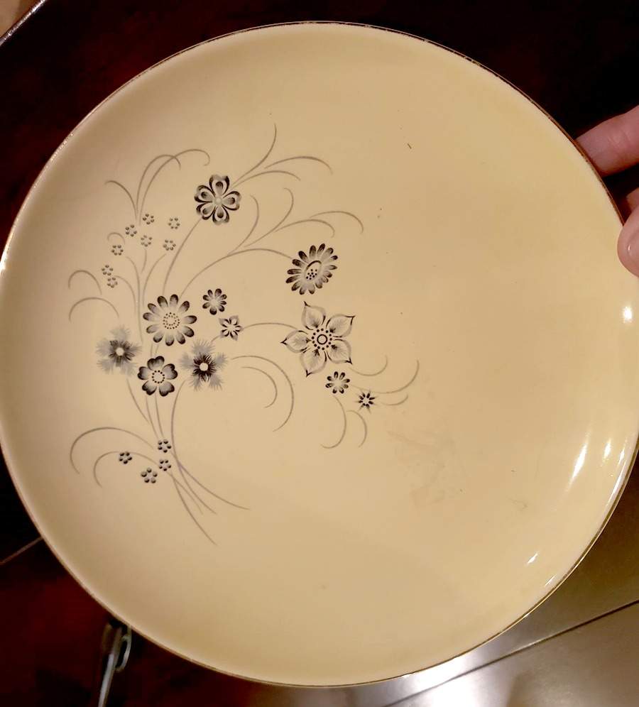 Silver Mist Yellow Salad Plate by Taylor, Smith & Taylor (Ts&T)-1