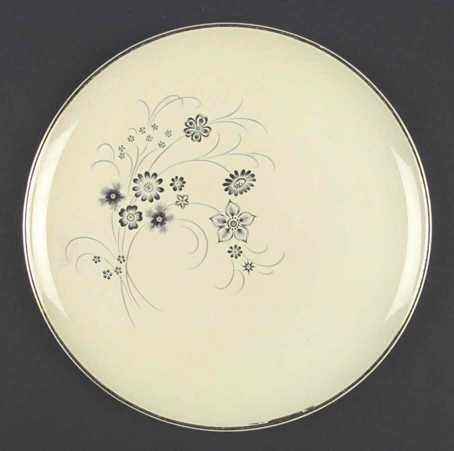 Silver Mist Yellow Dinner Plate by Taylor, Smith & Taylor (Ts&T)-1
