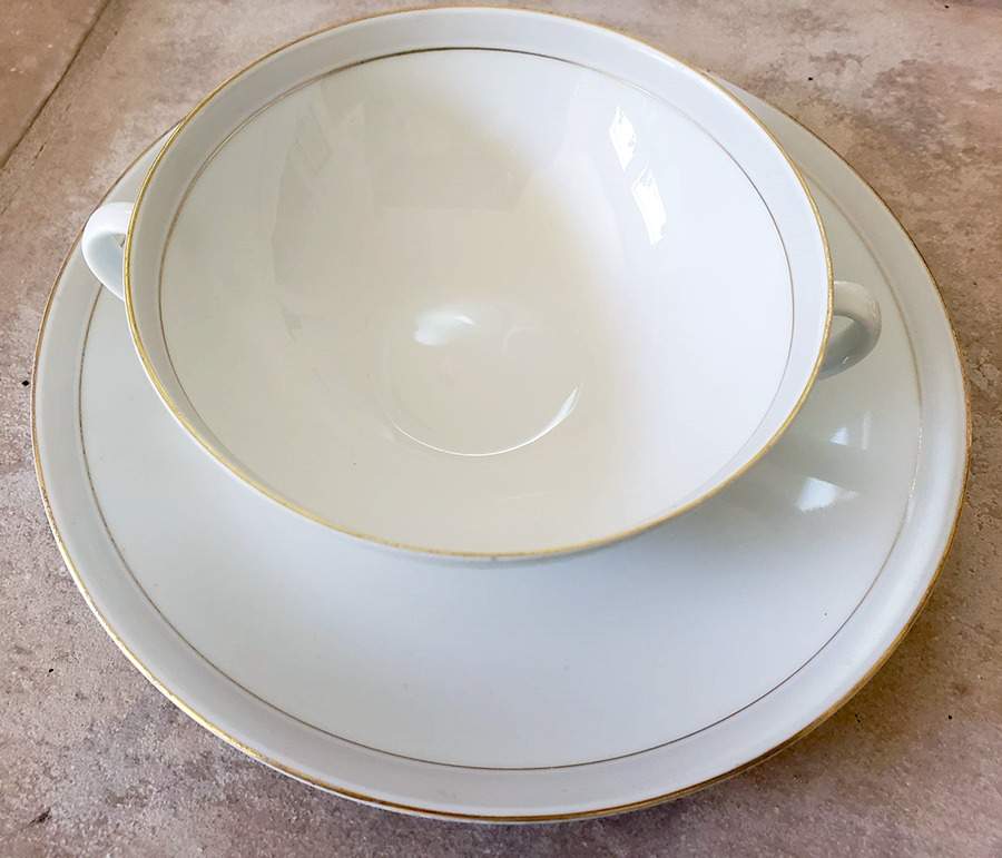 THO140 Flat Cream Soup Bowl & Saucer Set by Thomas-1
