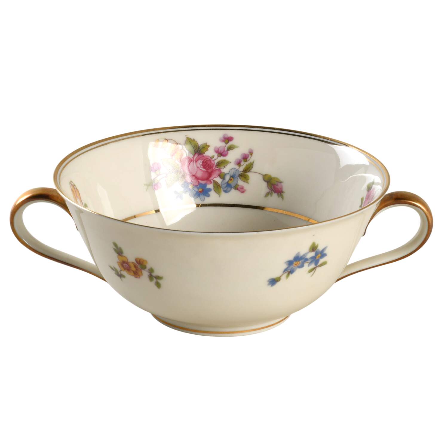 Queensrose (Smooth #159) Flat Cream Soup Bowl by Tirschenreuth-1