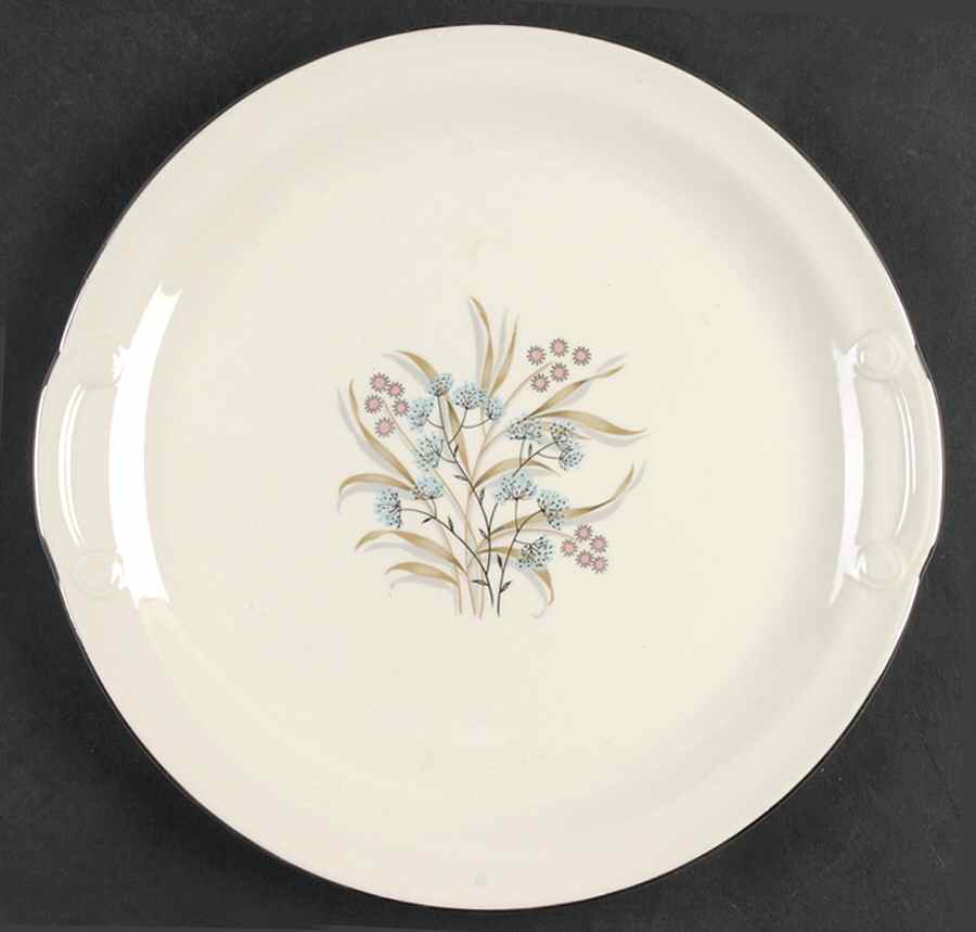 2341 Handled Cake Plate by Taylor, Smith & Taylor (Ts&T)-1