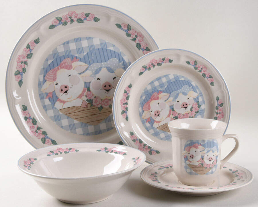 Pig Pal 5 Piece Place Setting by Tienshan-1