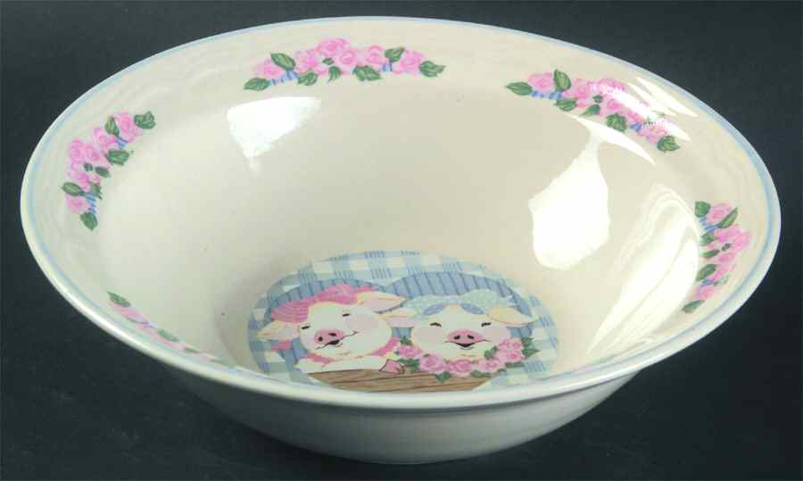 Pig Pal Rim Cereal Bowl by Tienshan-1