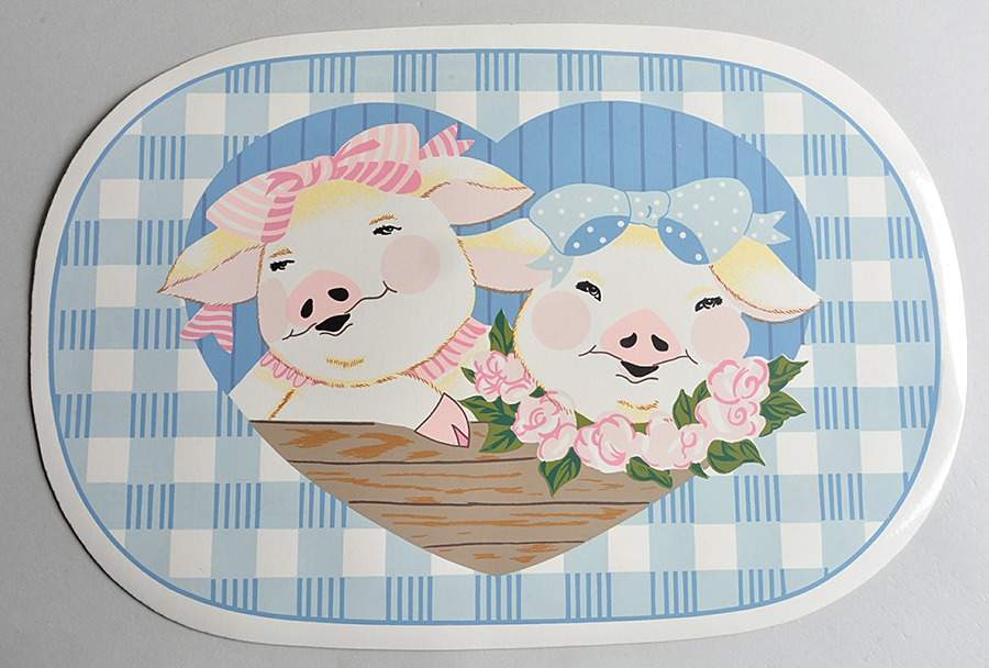 Pig Pal Vinyl Placemat by Tienshan-1