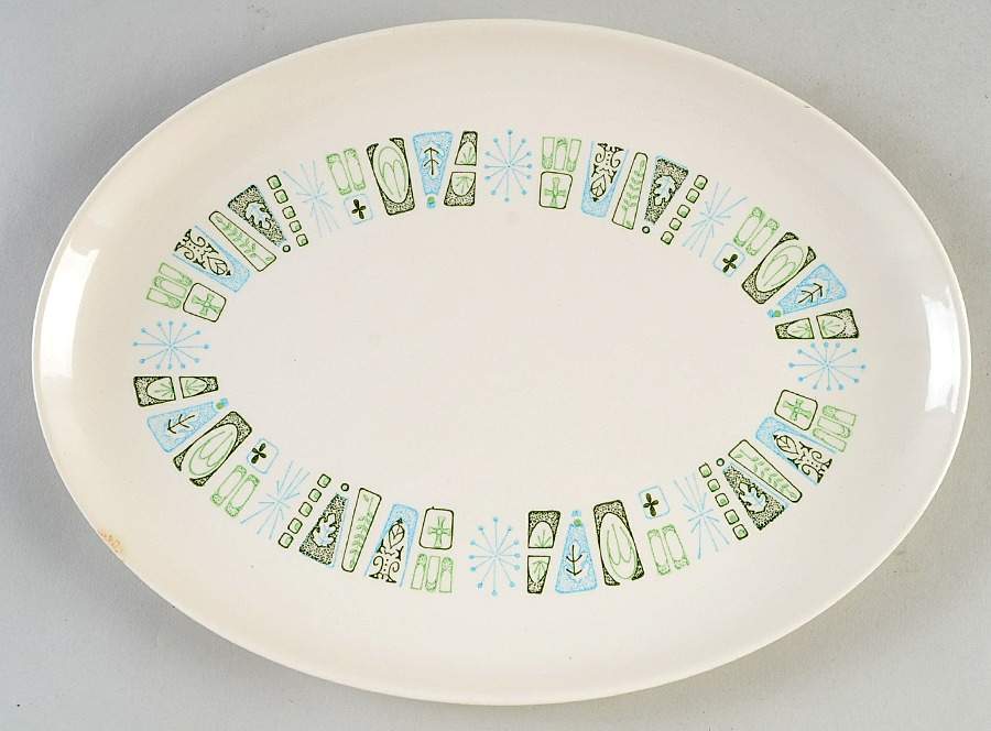 Jamaica Bay 11" Oval Serving Platter by Taylor, Smith & Taylor (Ts&T)-1