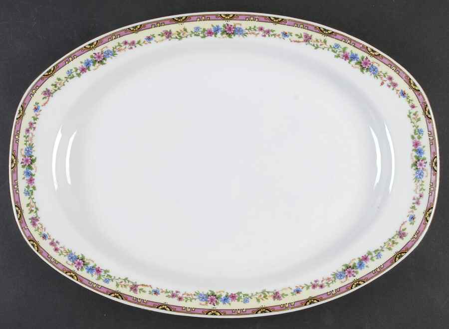 Wildflower 15" Oval Serving Platter by Thun-1
