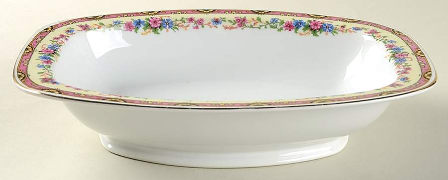 Wildflower 10" Oval Vegetable Bowl by Thun-1