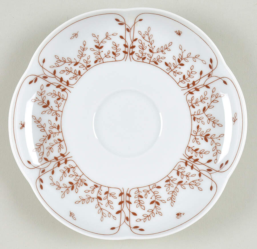 Brown Fleur Saucer by Tirschenreuth-1