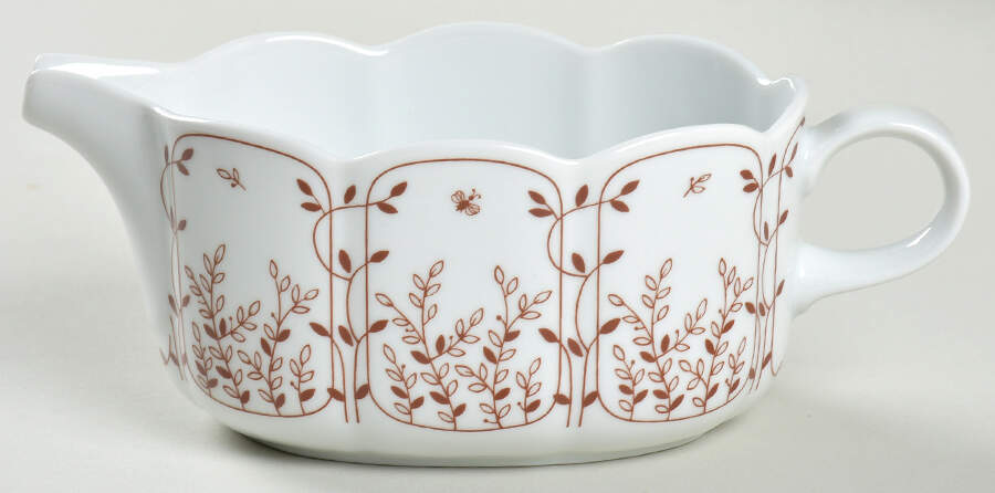 Brown Fleur Gravy Boat by Tirschenreuth-1