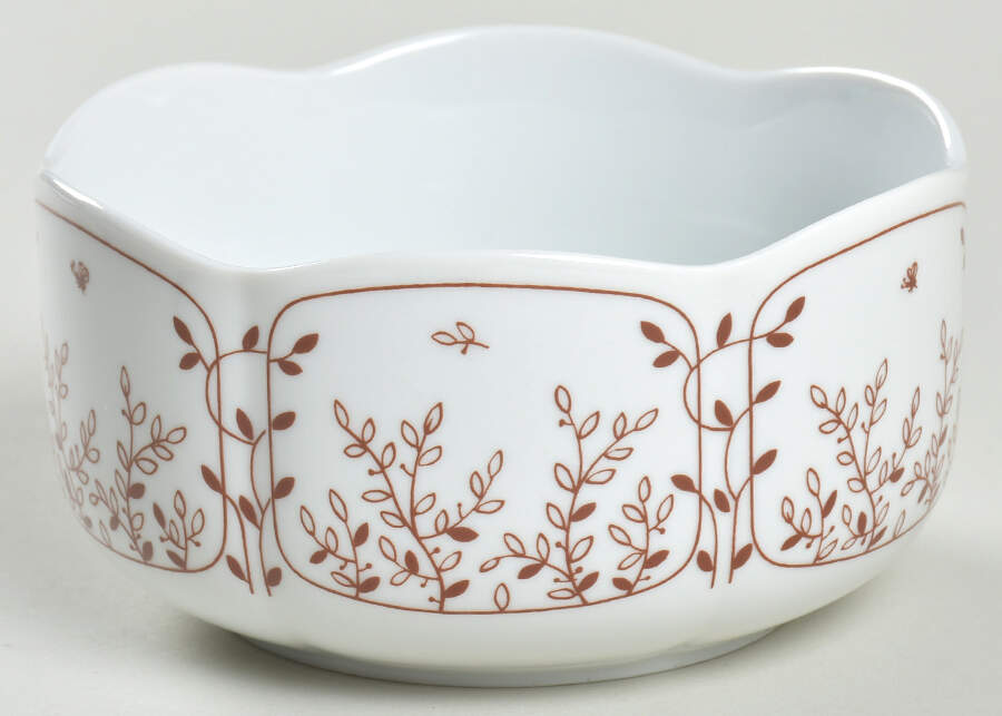 Brown Fleur Fruit/Dessert (Sauce) Bowl by Tirschenreuth-1