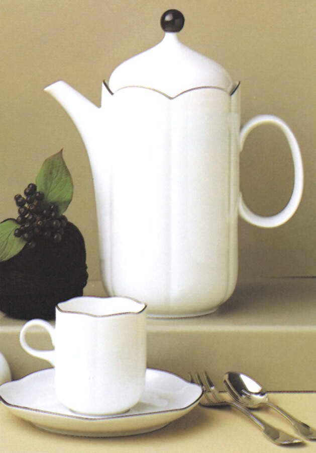 Disco Black Flat Cup & Saucer Set by Tirschenreuth-1