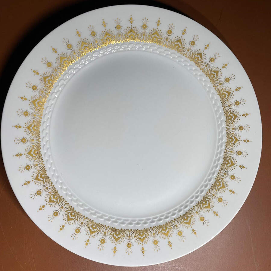Cantilene Flat Cream Soup Bowl & Saucer Set by Tirschenreuth-1