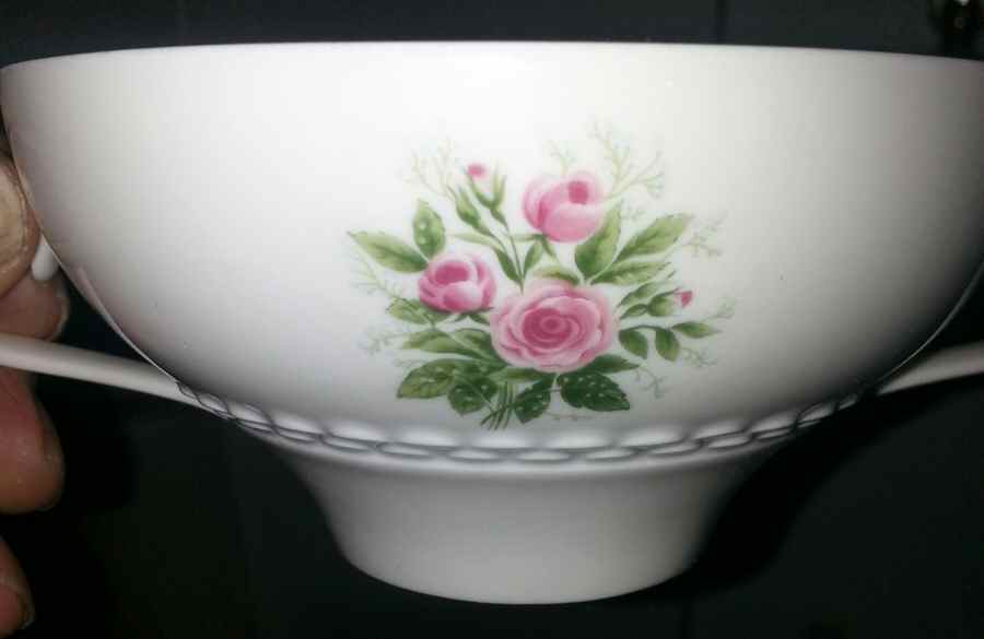 Rosengarten Flat Cream Soup Bowl by Tirschenreuth-1
