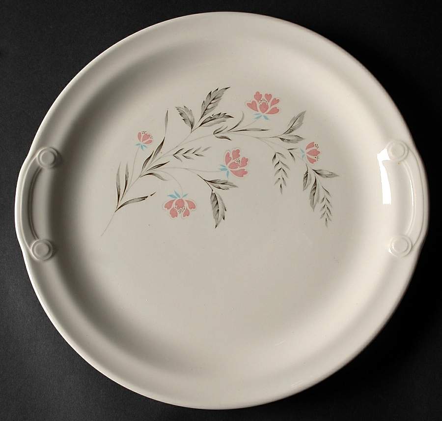 Spring Glory Handled Cake Plate by Taylor, Smith & Taylor (Ts&T)-1