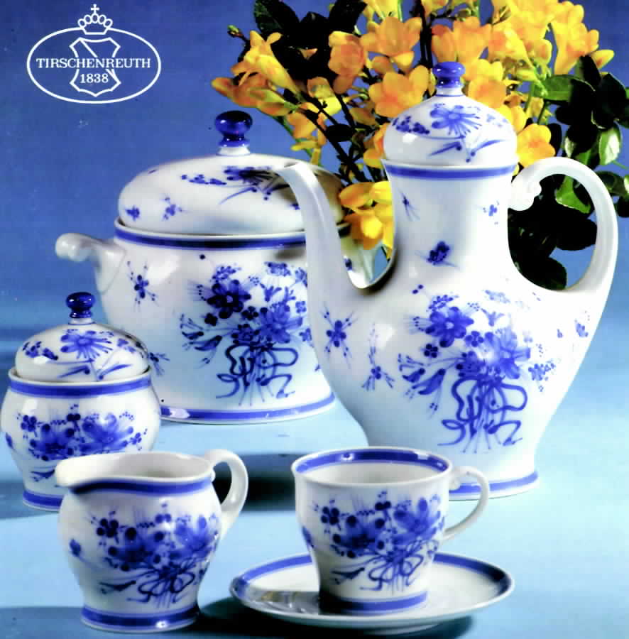 Blue Blossoms Creamer by Tirschenreuth-1