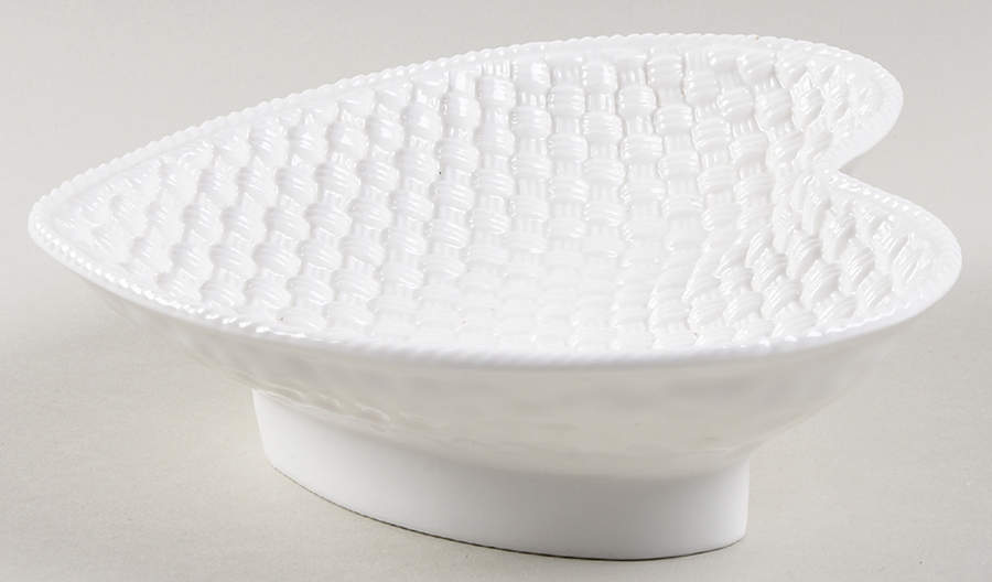 Tiffany Weave 7" Heart Shaped Bowl by Tiffany-1