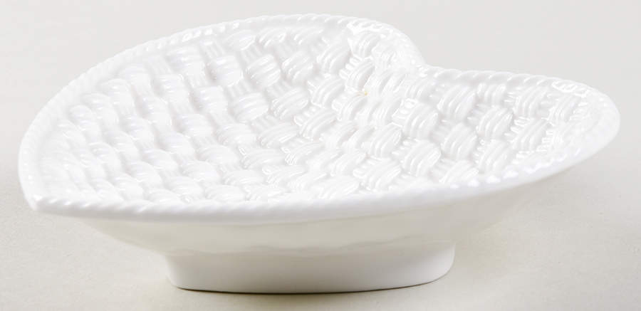 Tiffany Weave 5" Heart Shaped Bowl by Tiffany-1