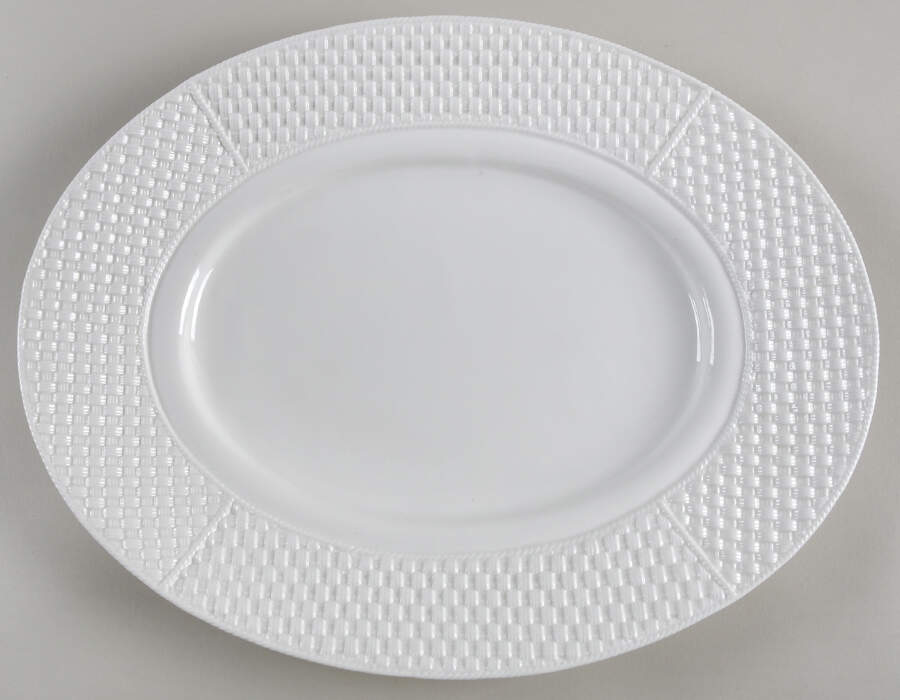 Tiffany Weave 17" Oval Serving Platter by Tiffany-1