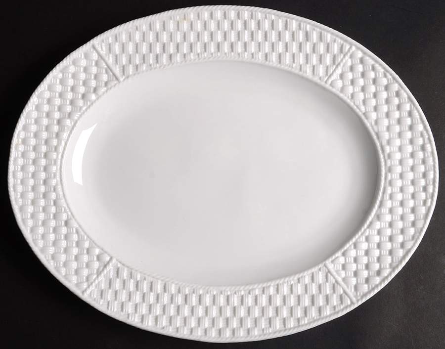 Tiffany Weave 14" Oval Serving Platter by Tiffany-1