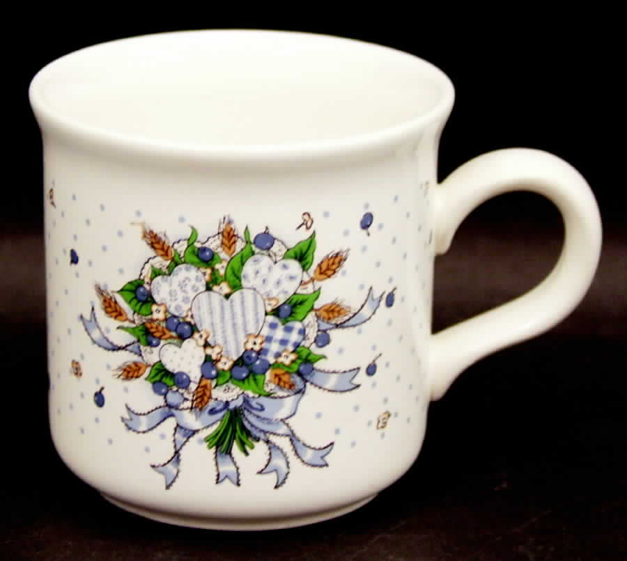 Blueberry Hearts Mug by Tabletops Unlimited-1