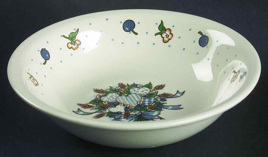 Blueberry Hearts Coupe Cereal Bowl by Tabletops Unlimited-1
