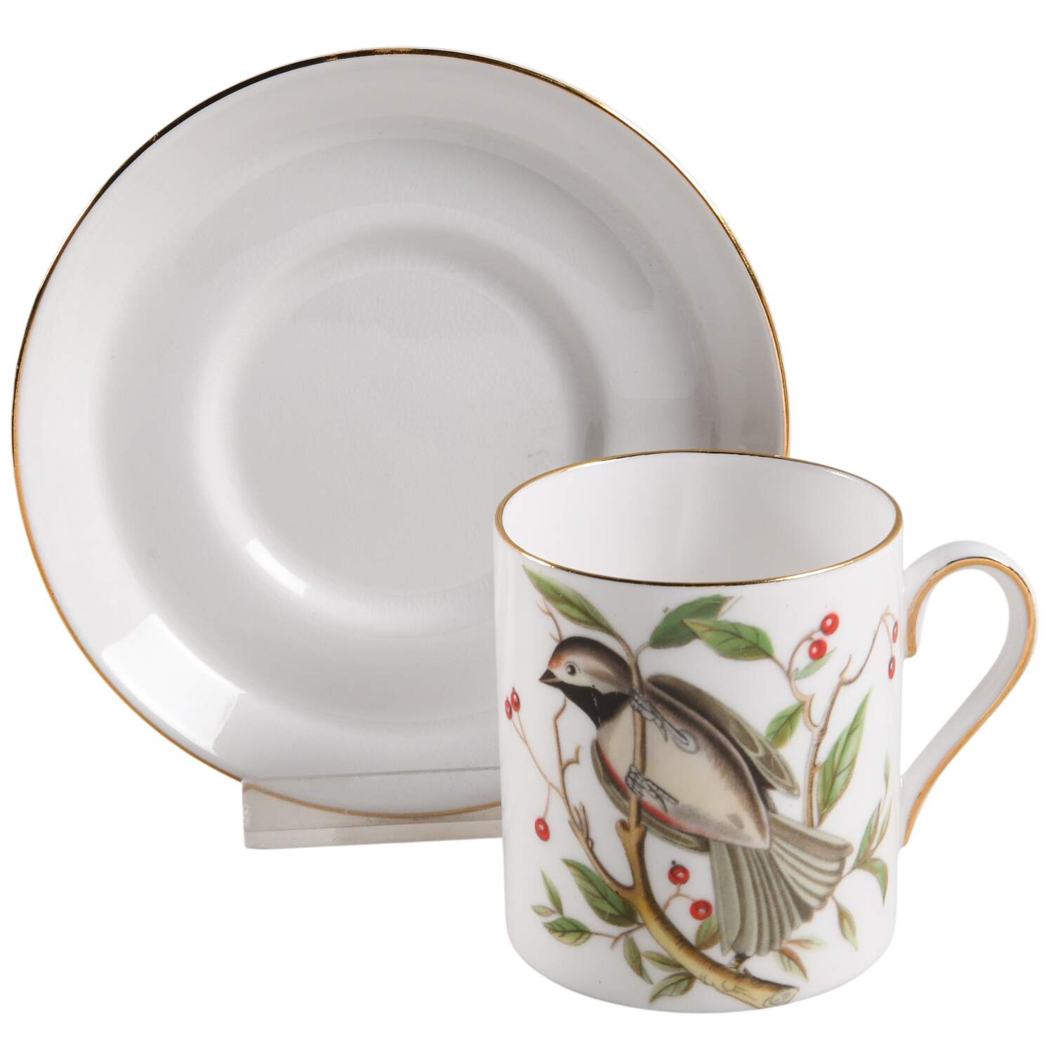 Audubon Birds Flat Demitasse Cup & Saucer Set by Tuscan - Royal Tuscan-1