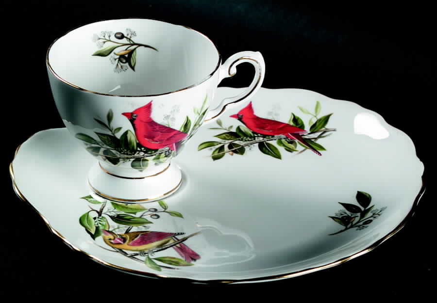 Audubon Birds Snack Plate & Regular Footed Cup by Tuscan - Royal Tuscan-1