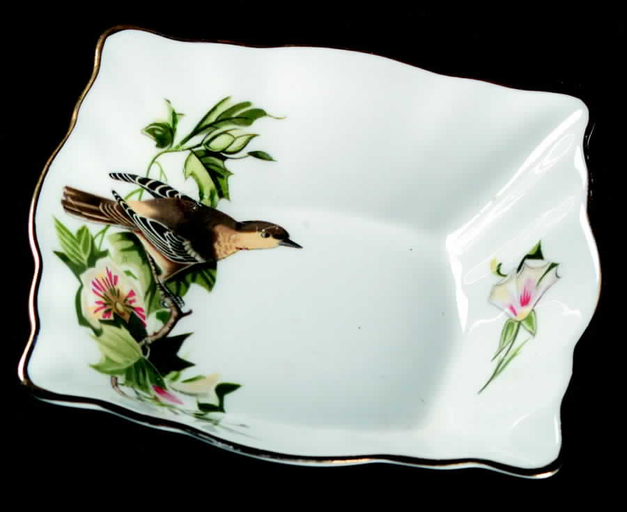 Audubon Birds Small Square Sweet Meat Dish by Tuscan - Royal Tuscan-1