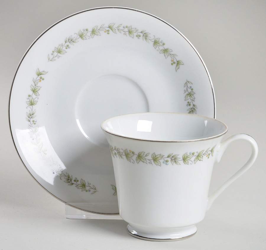 Justine Footed Cup & Saucer Set by Towne House-1