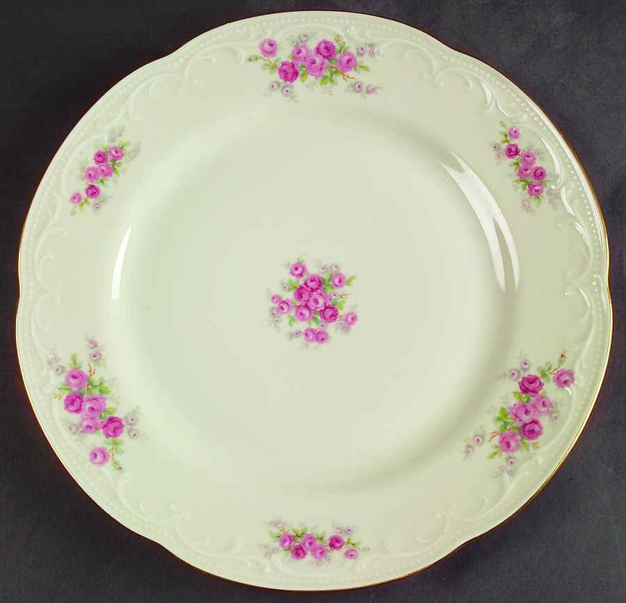 Mozart (Pink Roses-Cream) Dinner Plate by Tirschenreuth-1