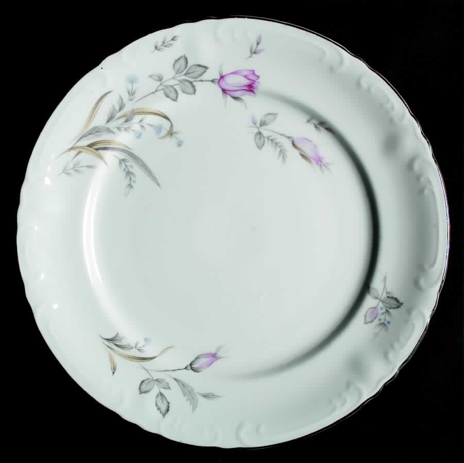 Wild Rose Dinner Plate by Three Castle-1