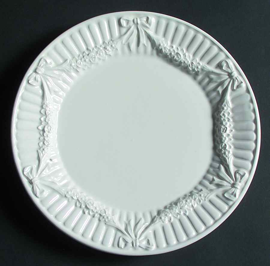 White Garland Dessert/Pie Plate by Tiffany-1