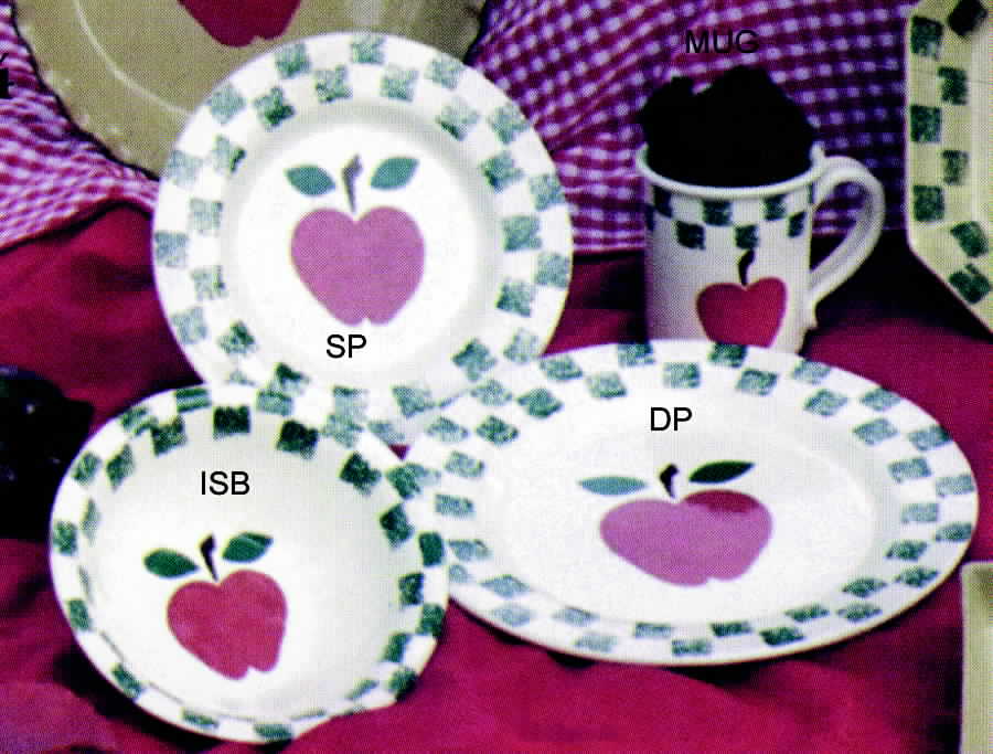 Country Apple White (Made in Mold) Dinner Plate by Three Rivers-1