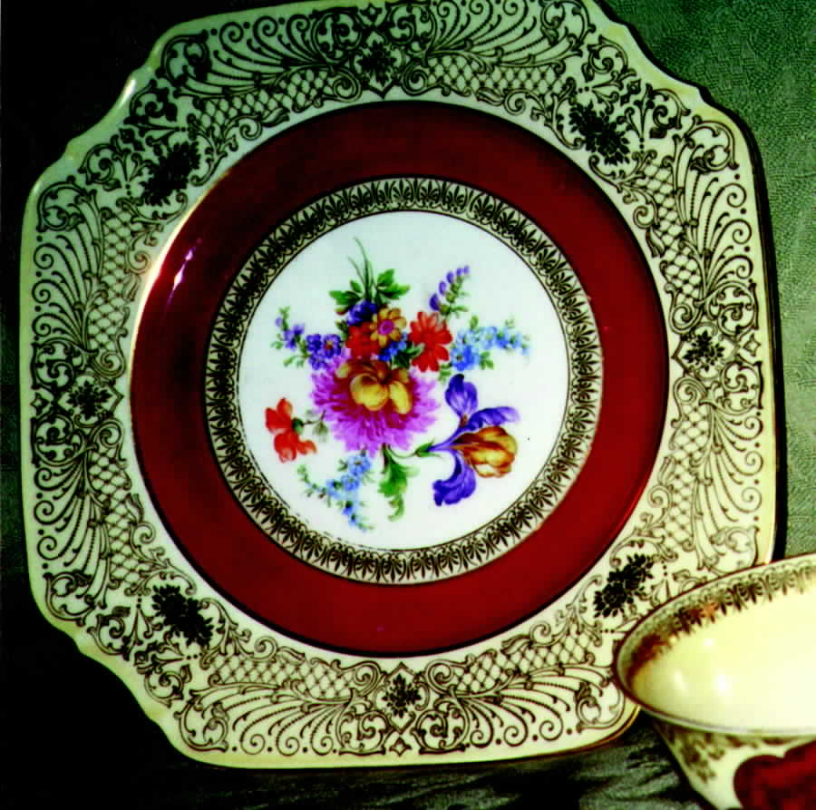 TIR207 Square Luncheon Plate by Tirschenreuth-1