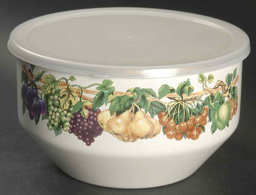 Kensington Garden 8" Metal Bowl W/Plastic Lid by Tabletops Unlimited-1