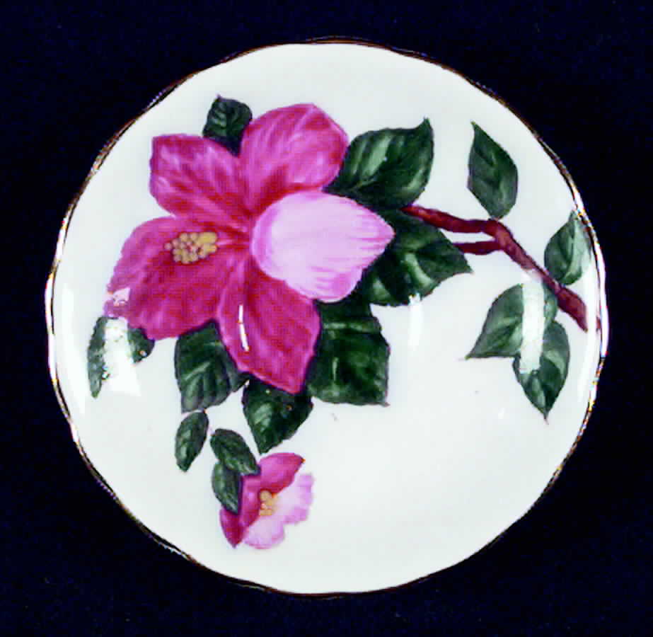 Red Hibiscus Saucer for Demitasse Cup by Tuscan - Royal Tuscan-1