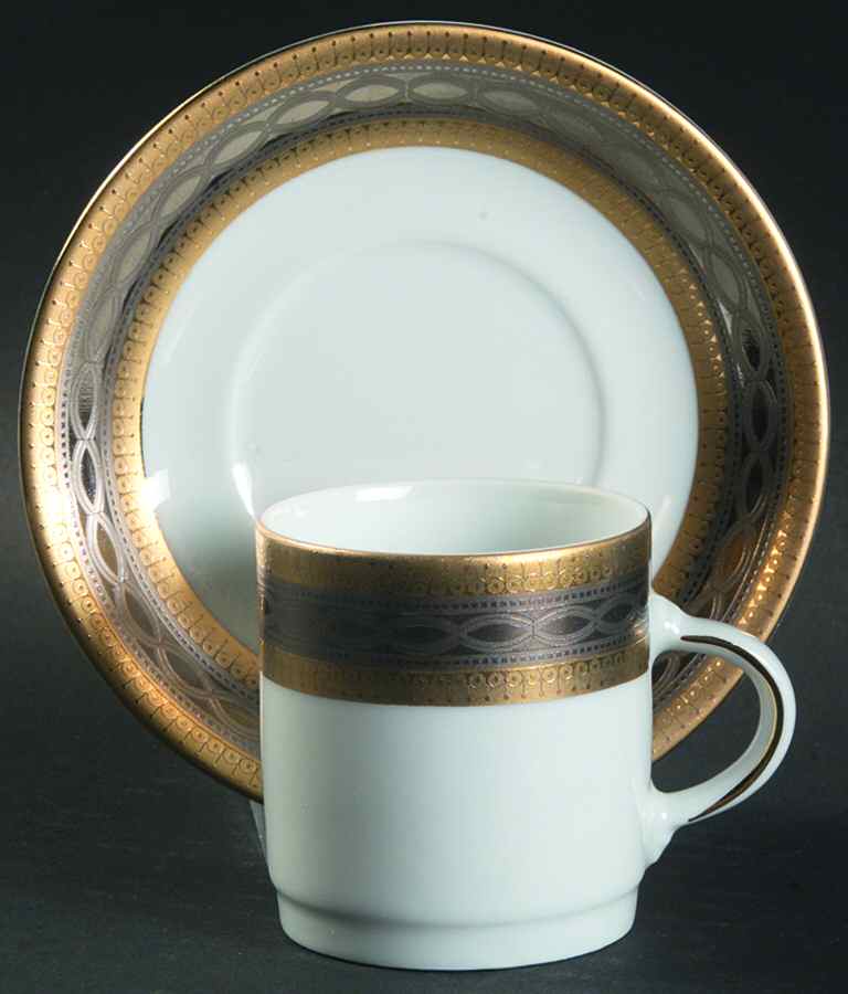 TIR212 Flat Demitasse Cup & Saucer Set by Tirschenreuth-1
