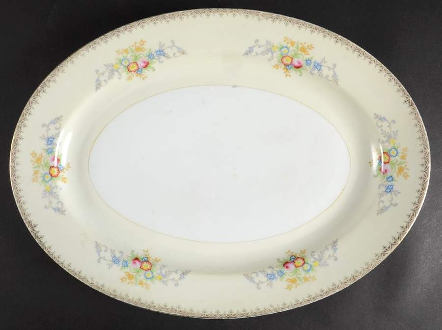 TSW6 16" Oval Serving Platter by Transor Ware (Japan)-1