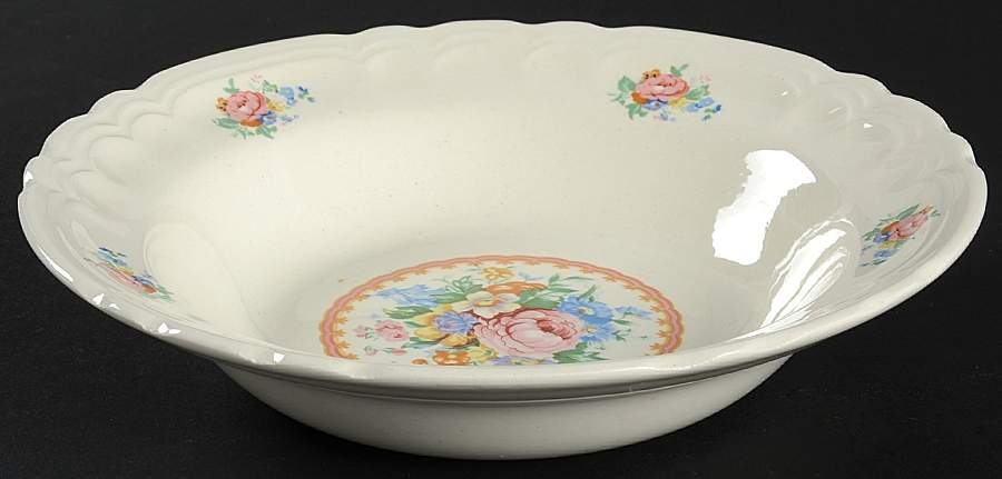 English Rose Rim Soup Bowl by Tabletops Unlimited-1