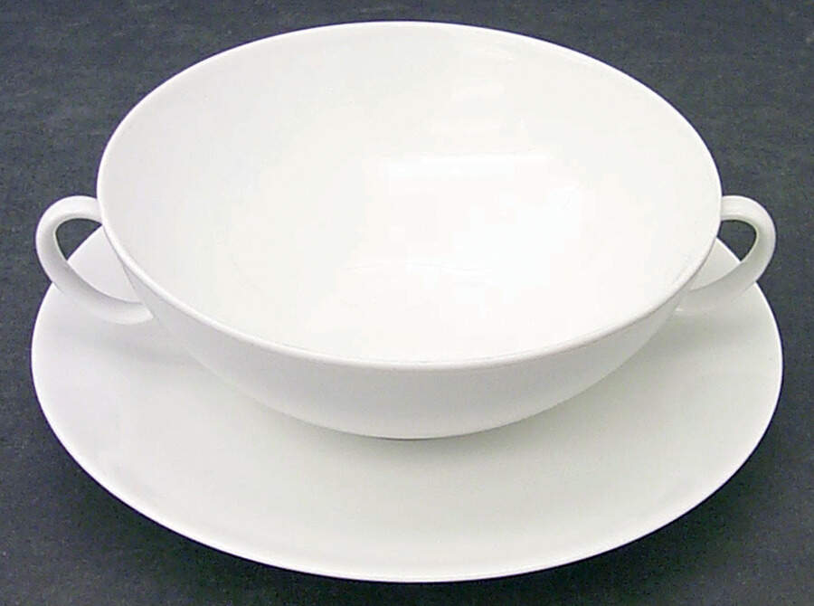 Rhythm Flat Cream Soup Bowl & Saucer Set by Thomas-1