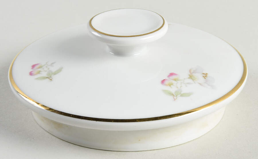 Apple Blossom (Cream Background) Lid for Teapot by Tirschenreuth-1