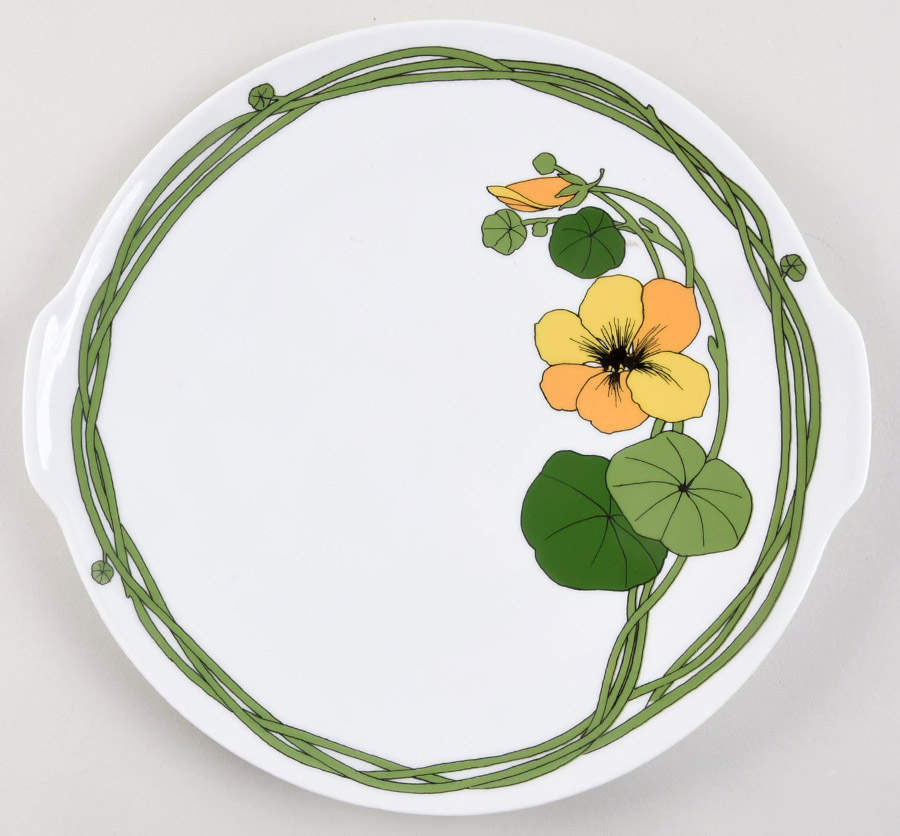 Nasturtium Handled Cake Plate by Thomas-1