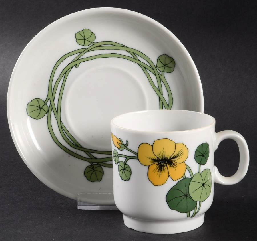Nasturtium Flat Cup & Saucer Set by Thomas-1