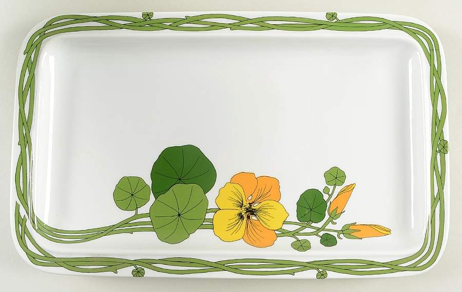 Nasturtium 13" Rectangular Serving Platter by Thomas-1